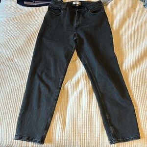 Curve Love High Rise Mom Jean - faded black and no distressing. Size 30 Long